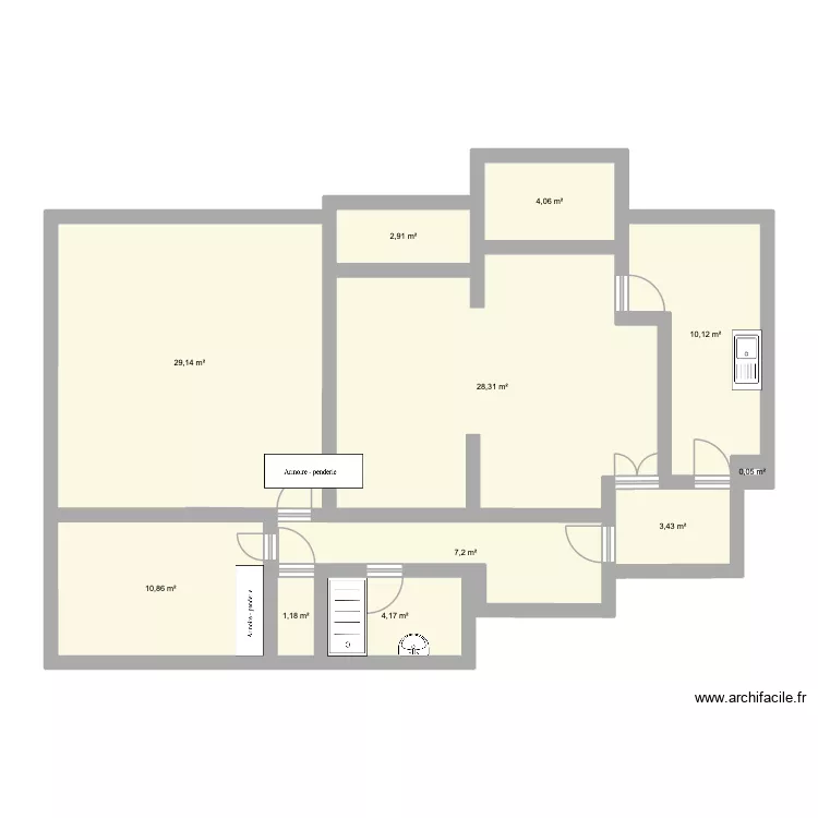 18 9230. Plan de 11  et 101 m²