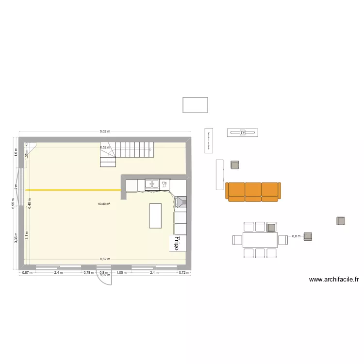test svm 3. Plan de 1 Pièce et 54 m² test svm 3. Plan de 1 Pièce et 54 m²