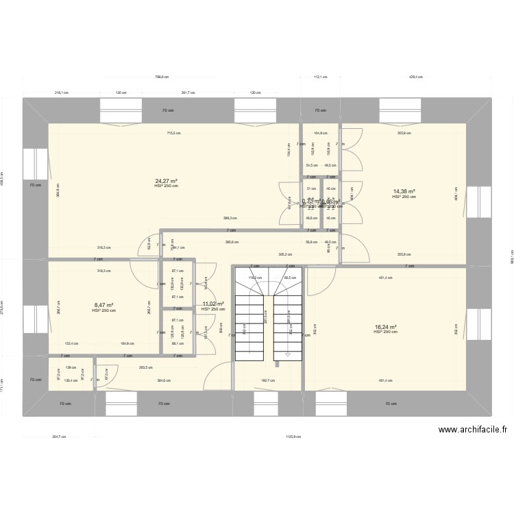 PROJET MORMANT. Plan de 12 pièces et 87 m2