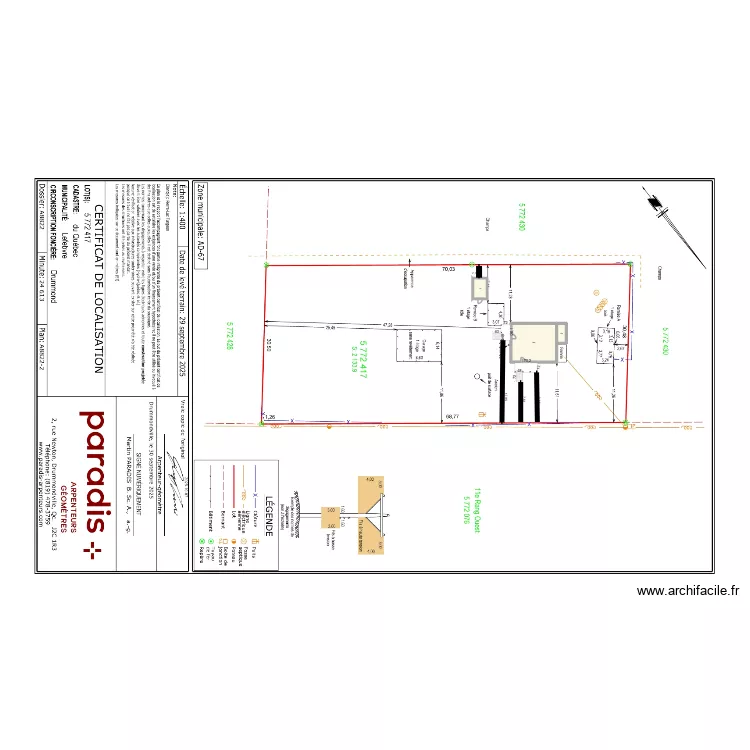 Plan_implantation_galeries_remise_2. Plan de 3  et 80 m²