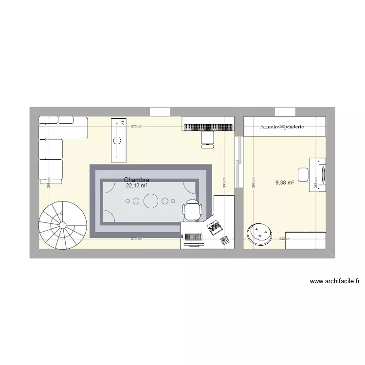 chambre lahna. Plan de 0 pièce et 0 m2