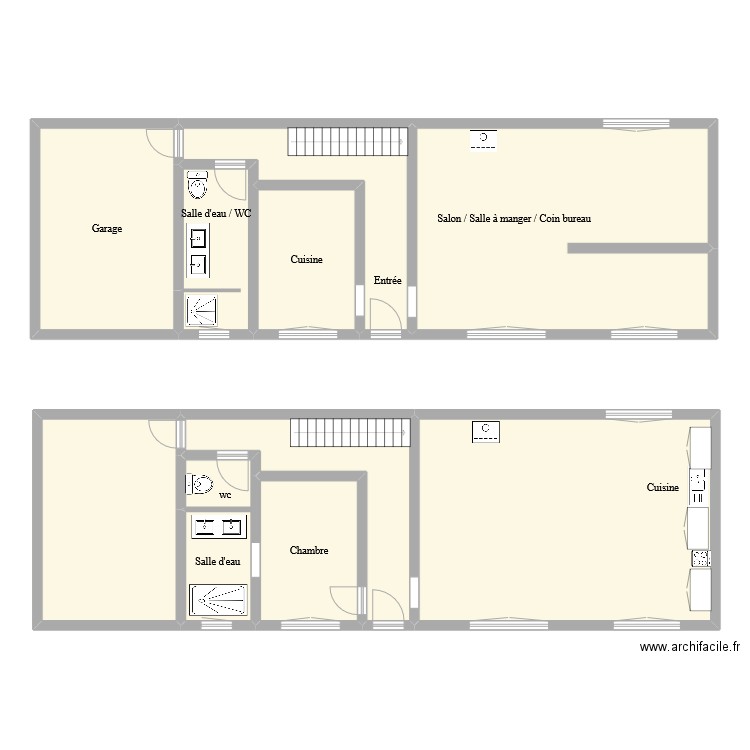 Maison. Plan de 10 pièces et 209 m2