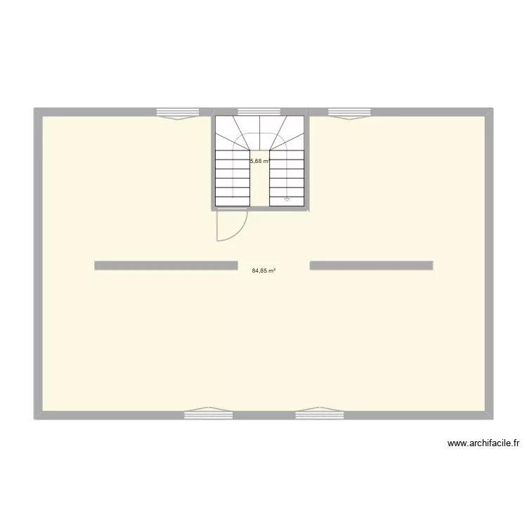 r+2. Plan de 2  et 91 m²