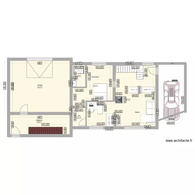 ArchiFacile PRO. Plan de 12 pièces et 237 m²