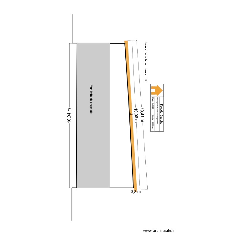 facade Gauche. Plan de 0 pièce et 0 m2