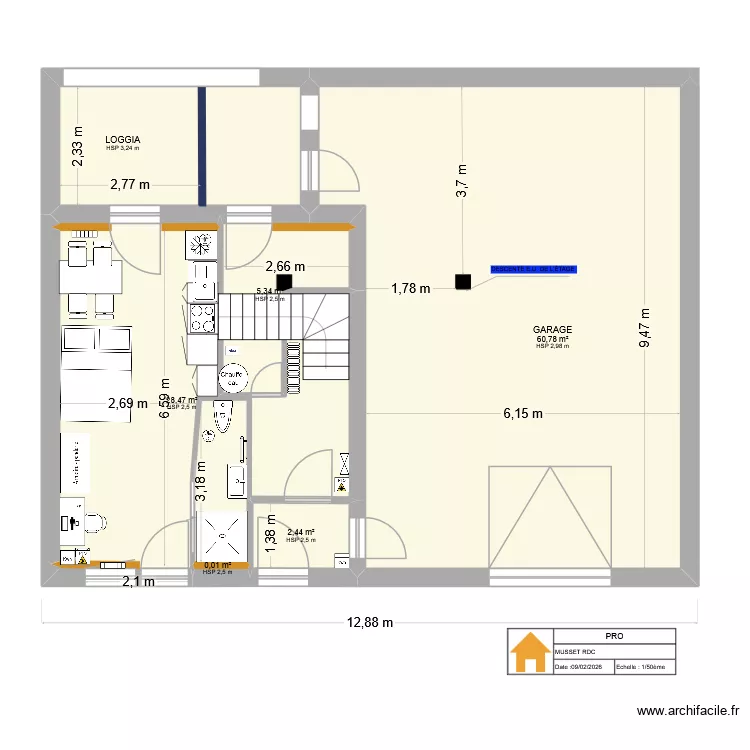 MUSSET RDC. Plan de MUSSET RDC. Plan de