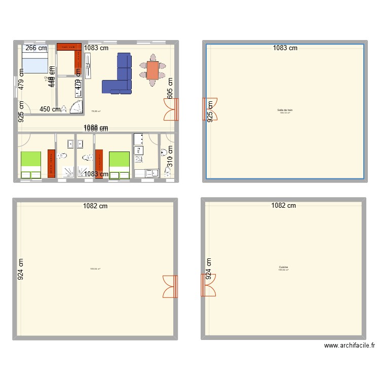  Marco appartement 3 pièces. Plan de 5 pièces et 420 m2