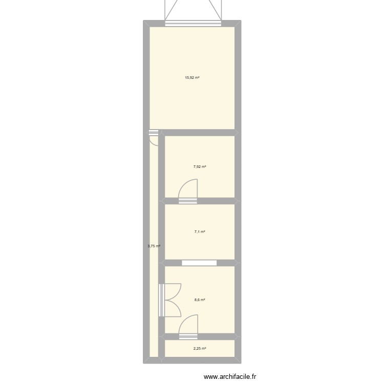 apart 1 bed. Plan de 0 pièce et 0 m2