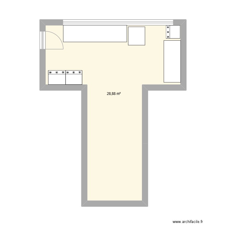 LABO PAT. Plan de 1 pièce et 29 m2