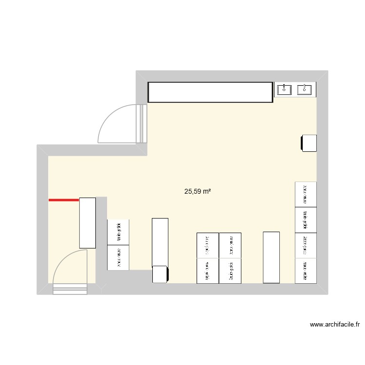 Vestiaires femmes avant. Plan de 0 pièce et 0 m2