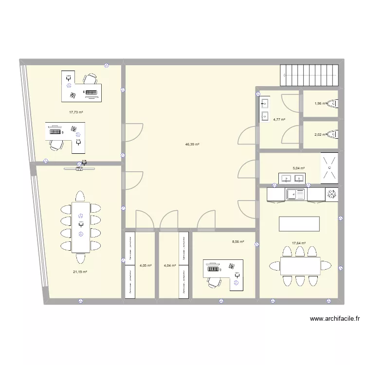 BUREAU MADELEINE. Plan de 