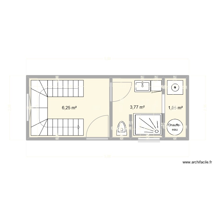 Tiny House. Plan de 0 pièce et 0 m2