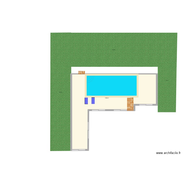 terrasse. Plan de 1 pièce et 113 m2