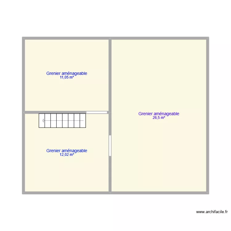 PUB Examen 2eme etage. Plan de 6  et 82 m²