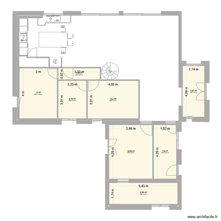 maison. Plan de 0 pièce et 0 m2