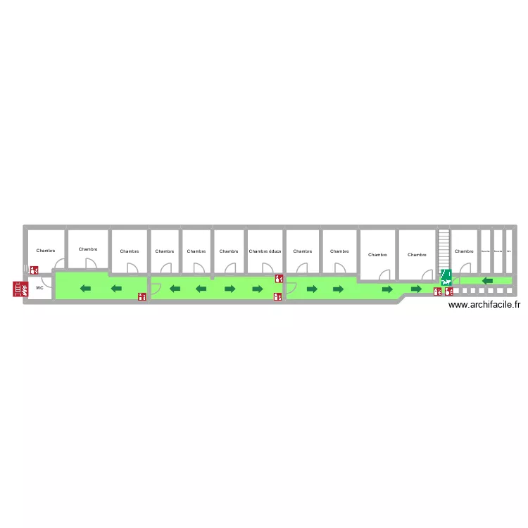Bâtiment BS_ETAGE 1. Plan de 27 et 174 m² Bâtiment BS_ETAGE 1. Plan de 27 et 174 m²