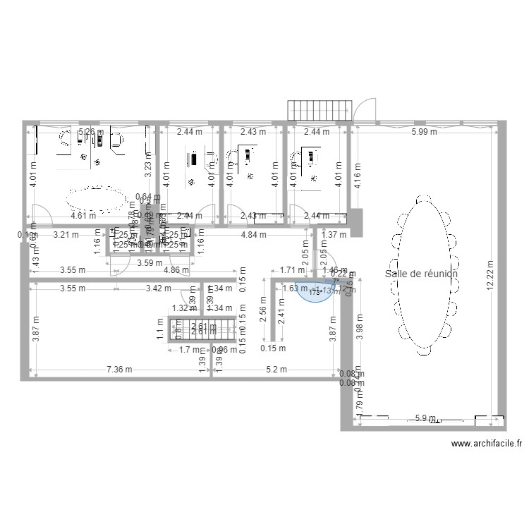 HRDE ETAGE 1. Plan de 10 pièces et 201 m2