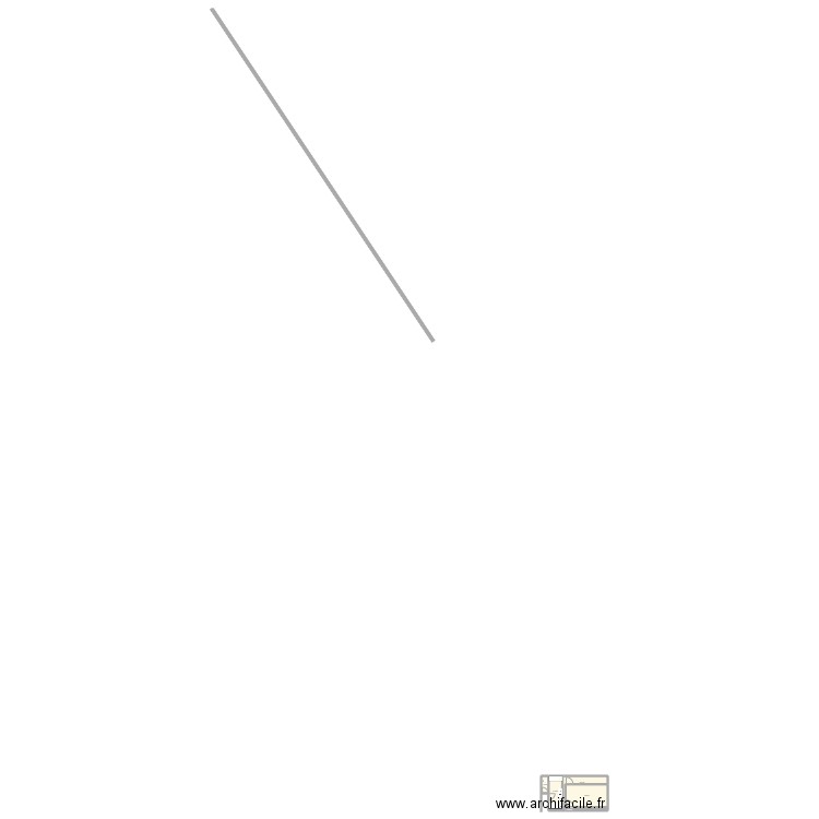 SDB + bureau actuel.. Plan de 4 pièces et 26 m2