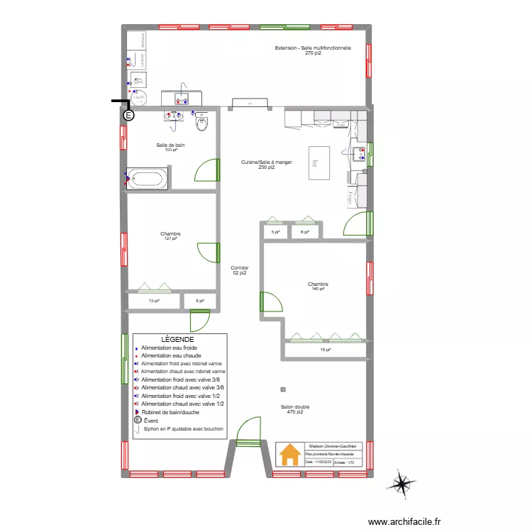 Dionne Gauthier plomberie - rez-de-chauss&eacute;e. Plan de 