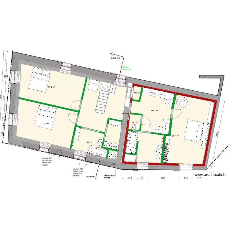 Maison C&eacute;li V1.2. Plan de 