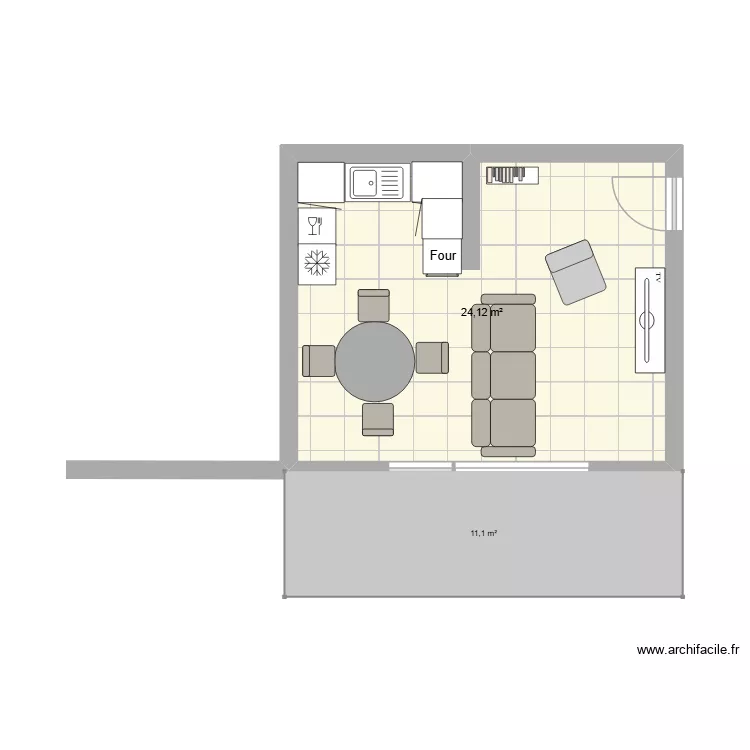 appart bastien 2. Plan de 1 Pièce et 24 m² appart bastien 2. Plan de 1 Pièce et 24 m²