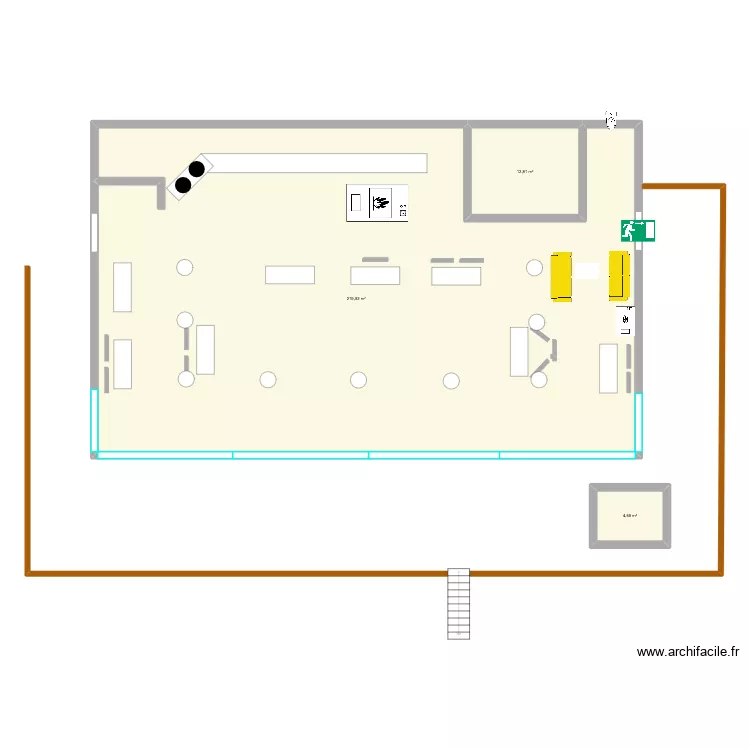 L\'art s\'&eacute;coule - La Plage. Plan de 3  et 237 m²