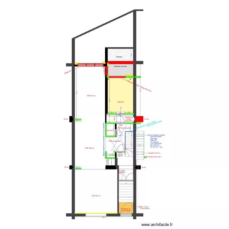 BAUCQ 77 Bel &eacute;tage Def. Plan de 5  et 21 m²