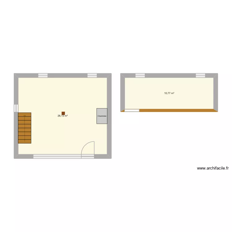 Havane 23. Plan de 2  et 37 m²