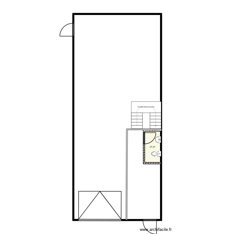 local. Plan de 1 Pièce et 3 m² local. Plan de 1 Pièce et 3 m²