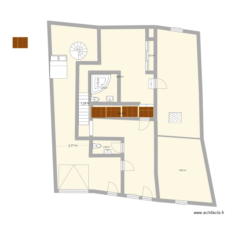 atti cote 2020 ETAGE 17 mai 2025. Plan de 8 pièces et 560 m2
