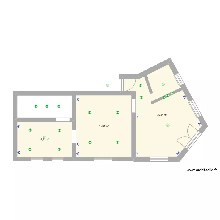 Cointe 2. Plan de 3 et 44 m² Cointe 2. Plan de 3 et 44 m²