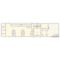 Temp warehouse with shop and offices / 35m x 12m warehouse