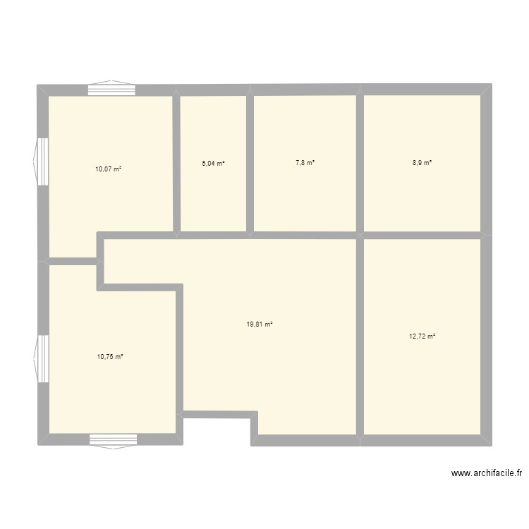 ST Nazaire.1. Plan de 7 pièces et 75 m2