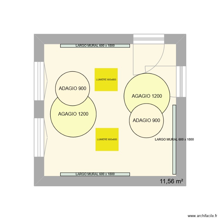 CRECHE MADELEINE - MAIRIE ORLEANS. Plan de 1 pièce et 12 m2