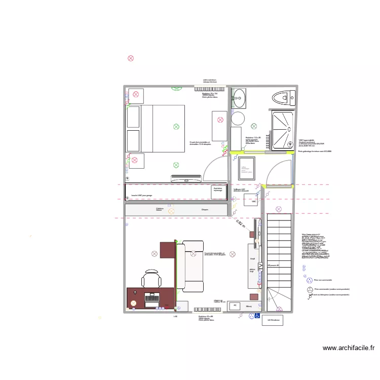 Sol 2: Salon separation + Chambre + SDB. Plan de 4 et 41 m² Sol 2: Salon separation + Chambre + SDB. Plan de 4 et 41 m²