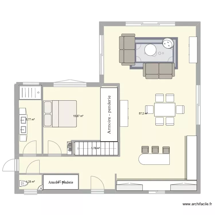 test maison 3. Plan de 6 Pièces et 84 m²