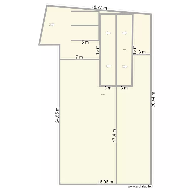 plan de mase avec parking. Plan de 2 Pièces et 547 m²