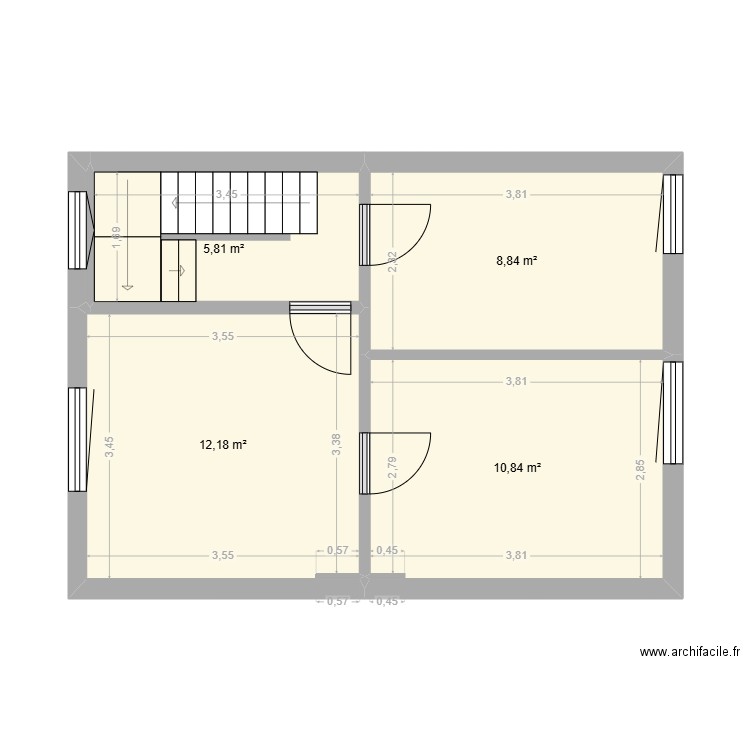 Manon +1. Plan de 4 pièces et 38 m2