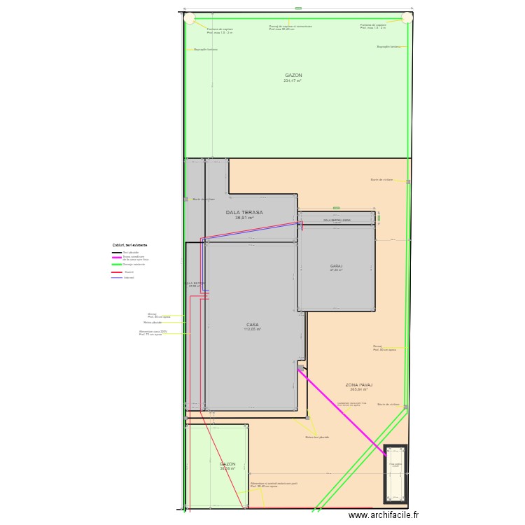 CURTE ROM DRENAJ . Plan de 9 pièces et 797 m2