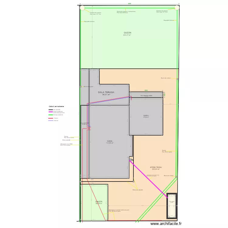 CURTE ROM DRENAJ . Plan de 