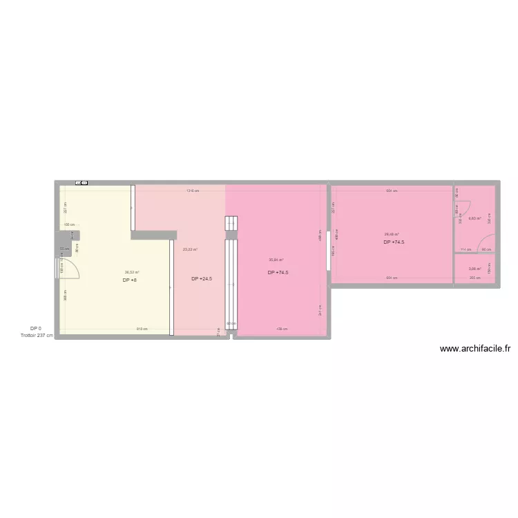 LE CHALET AVANT TRAVAUX. Plan de LE CHALET AVANT TRAVAUX. Plan de
