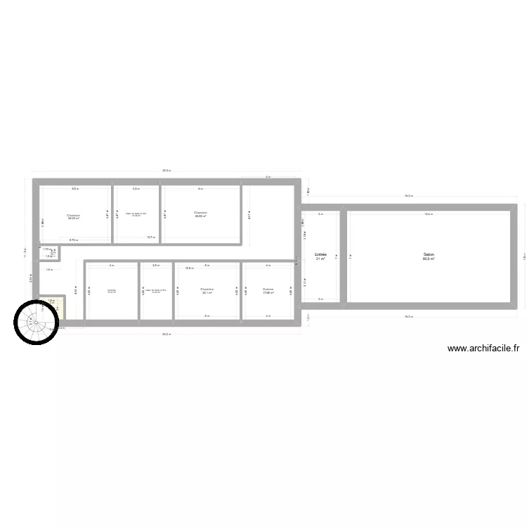 rdc bis. Plan de 10  et 248 m²