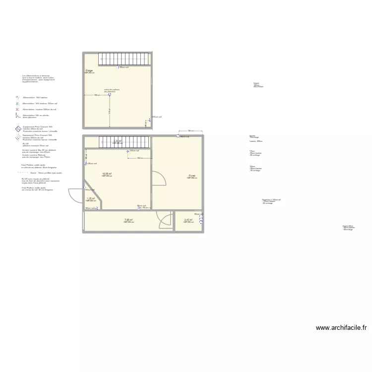 Dinan TirNaNog PC. Plan de 7  et 68 m²