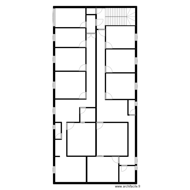 PLAN GLOBALE. Plan de 19 pièces et 273 m2
