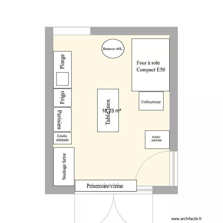 Fournil la fen&ecirc;tre . Plan de 