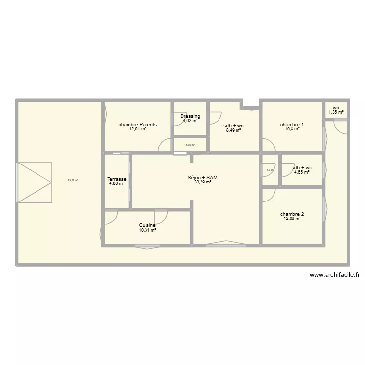 BABEL03. Plan de 13  et 179 m²