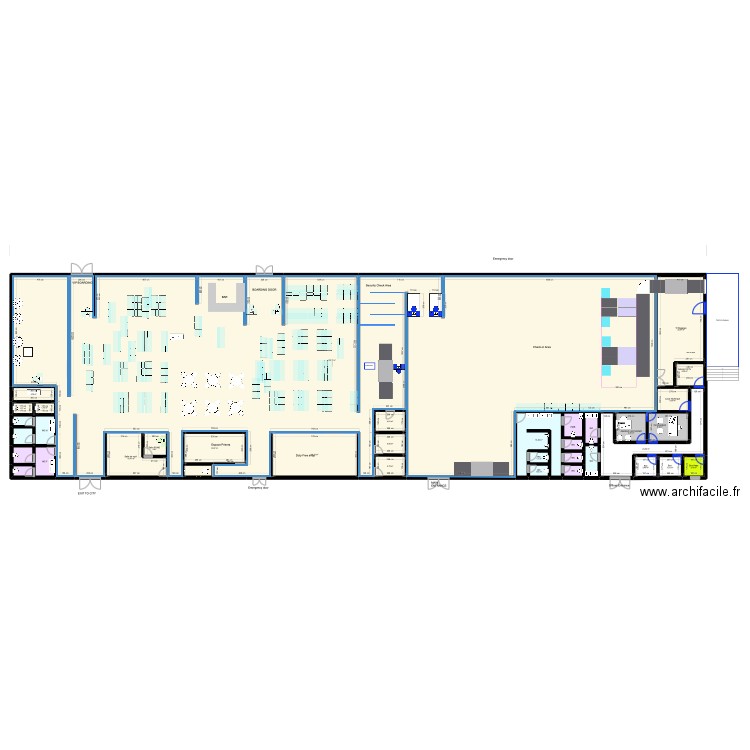 aeroport zig 3 - 7. Plan de 36 pièces et 1001 m2