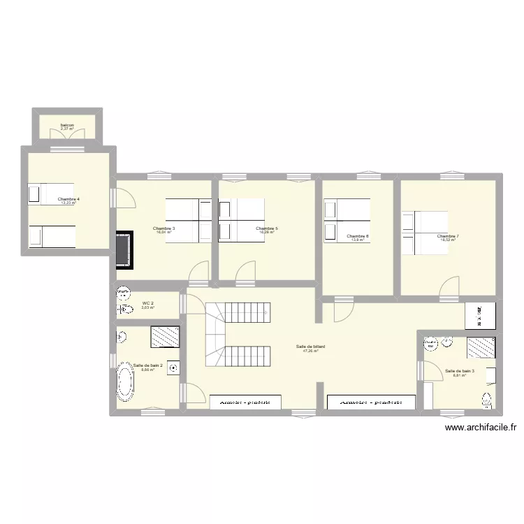 Jonzy 1er &eacute;tage. Plan de 