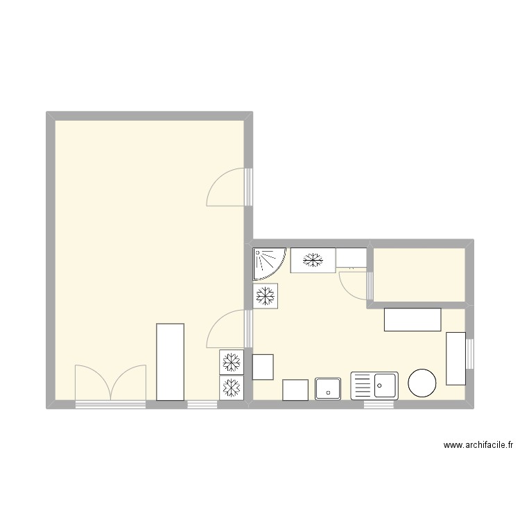 Bohémont. Plan de 3 pièces et 33 m2