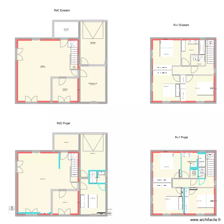 Villa Fr&eacute;jus. Plan de 